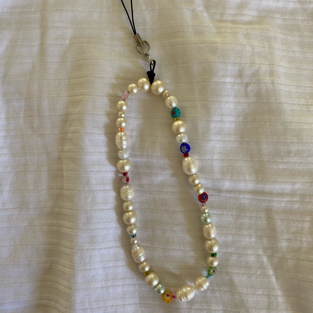 Beaded y2k phone charm